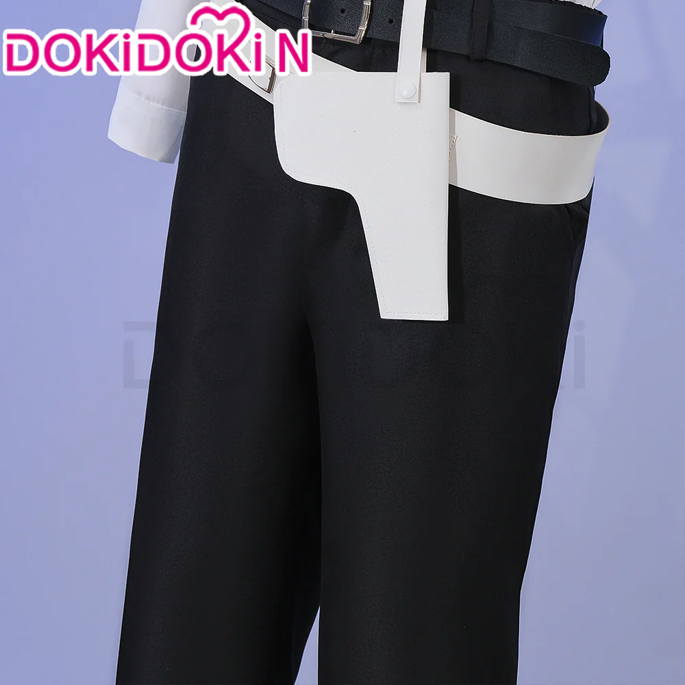 【In Stock】 DokiDoki-N Game Cosplay Costume Black Coat White Shirt - Image 4