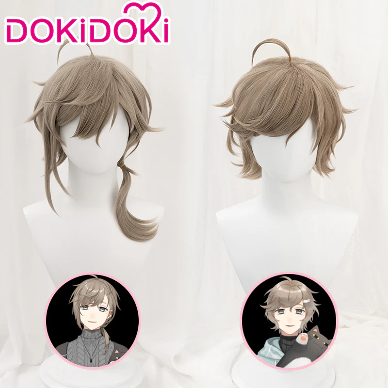 【In Stock】DokiDoki Vtuber NIJISANJI Cosplay Kanae Cosplay Wig Men YouTuber Short