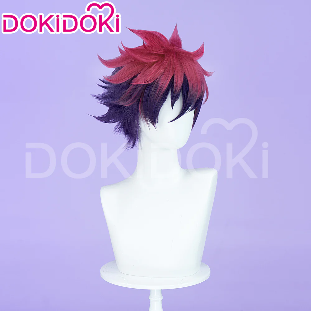 【Ready For Ship】DokiDoki Anime No Game No Life Sora Cosplay Wig Short Red Men Hair - Image 3