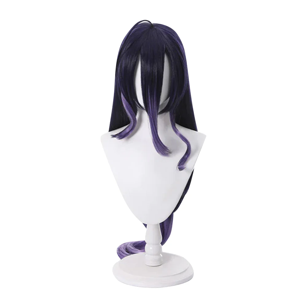 DokiDoki Novel Overlord Cosplay Albedo Cosplay Wig Long Purple Wig / Horn - Image 7