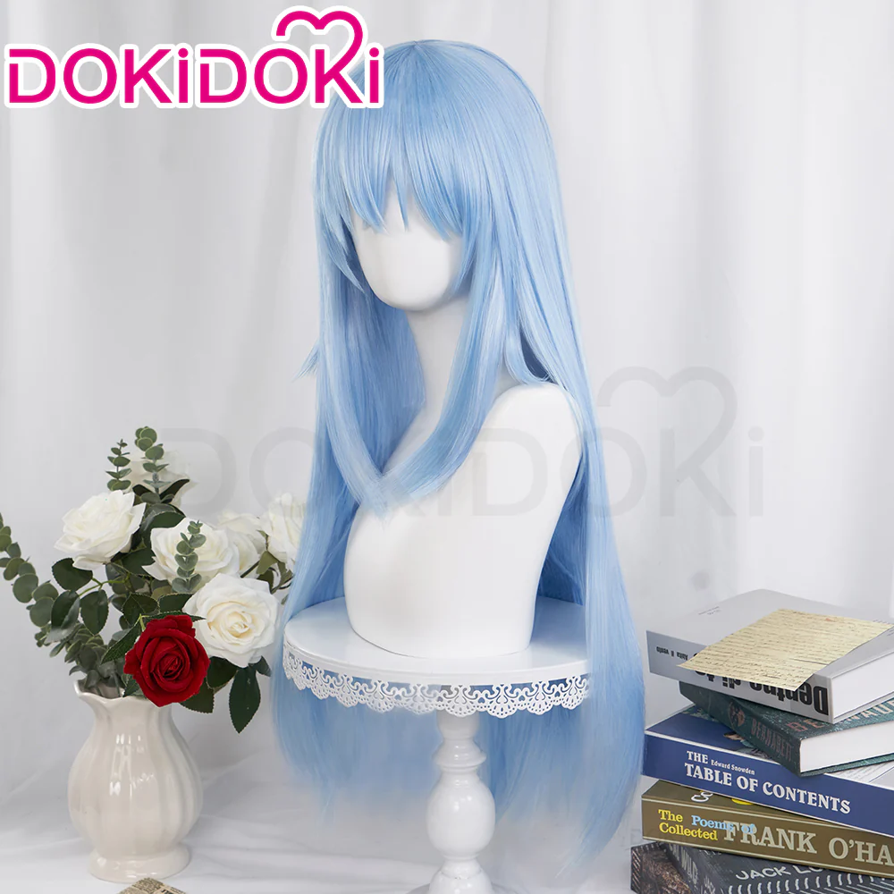 【Ready For Ship】DokiDoki Anime That Time I Got Reincarnated as a Slime Cosplay Rimuru Tempest Wig Long Blue Straight - Image 2