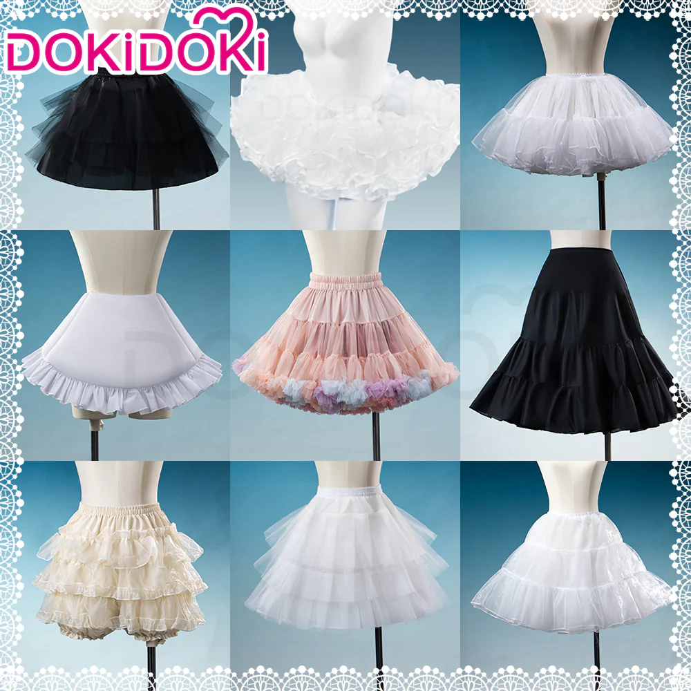 【Soft Petticoat】【In Stock】DokiDoki Black / White / Pink Petticoat Bustle Underskirt Oversized Violent Skirt Pumpkin Pants