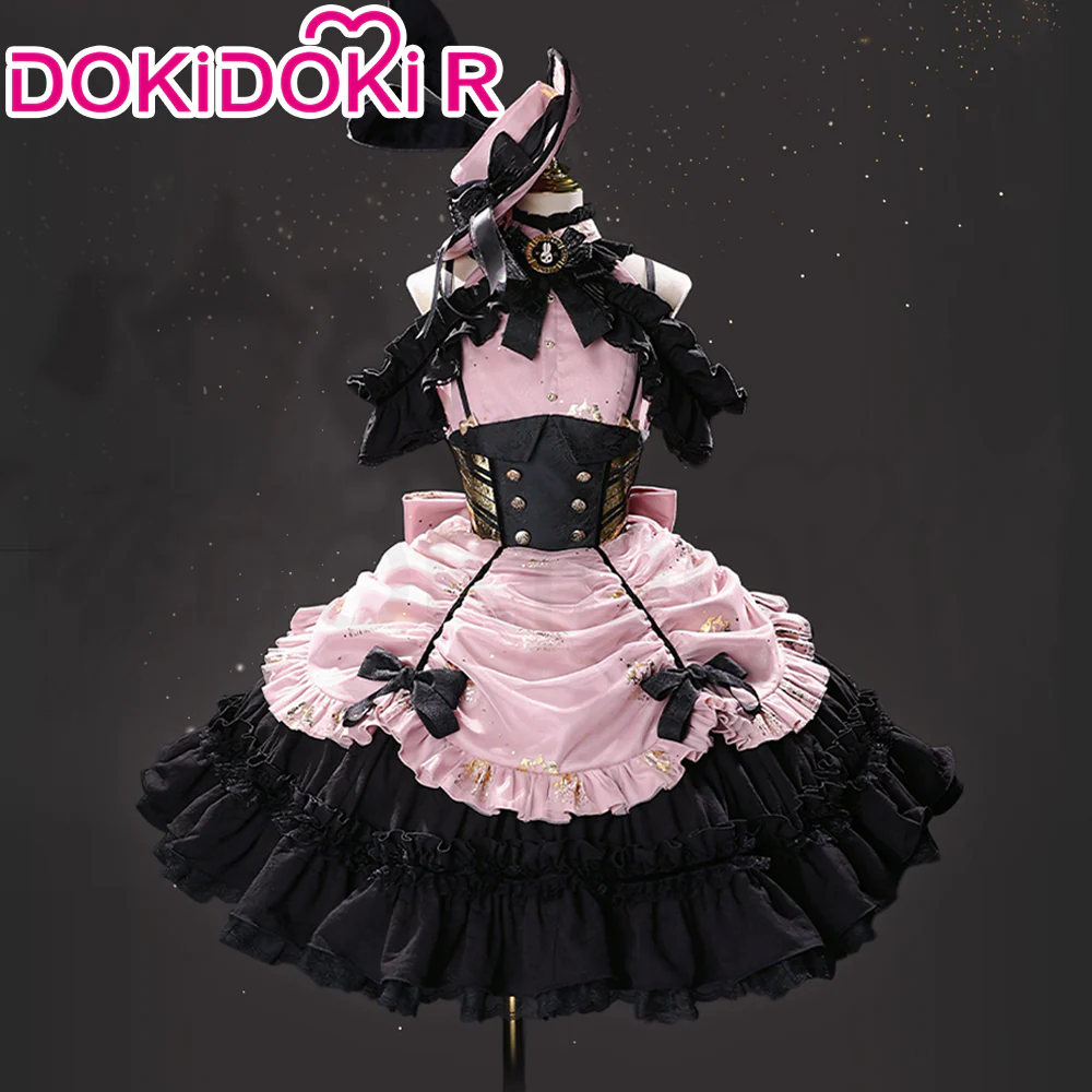 DokiDoki-R Anime Black Butler Cosplay Kuroshitsuji Ciel Phantomhive Costume Doujin Cafe Black Pink Dress - Image 2