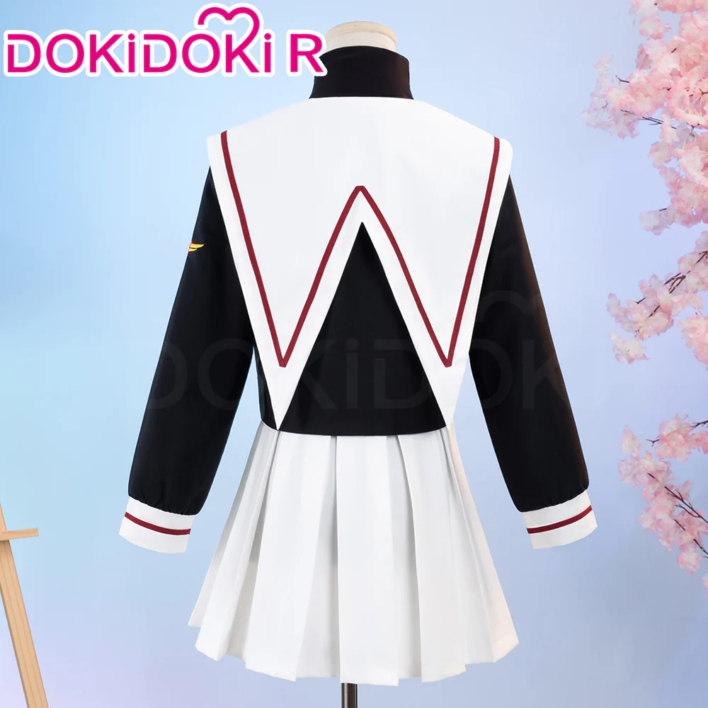DokiDoki-R Anime Card Captor Sakura Cosplay Kimonoto Sakura Costume School Uniform - Image 3