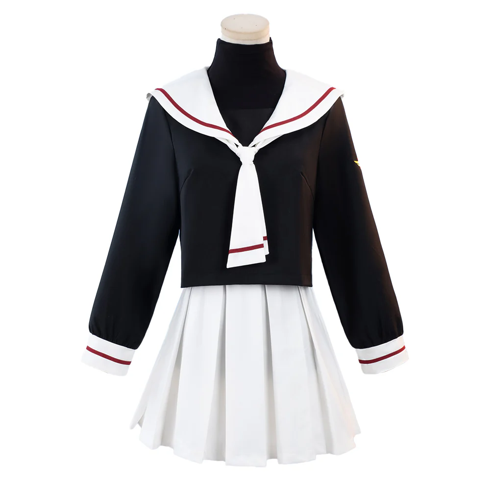 DokiDoki-R Anime Card Captor Sakura Cosplay Kimonoto Sakura Costume School Uniform - Image 5