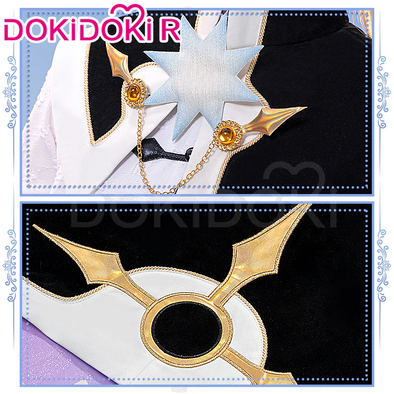 【In Stock】DokiDoki-R Anime Card Captor Sakura Cosplay Kinomoto Sakura Costume Black / White Dress - Image 5