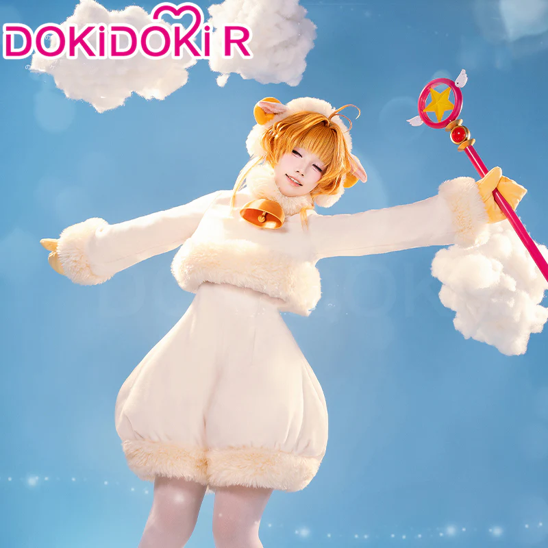 【Size XS-2XL】DokiDoki-R Anime Card Captor Sakura Cosplay  Sakura Costume Sheep Cute - Image 3