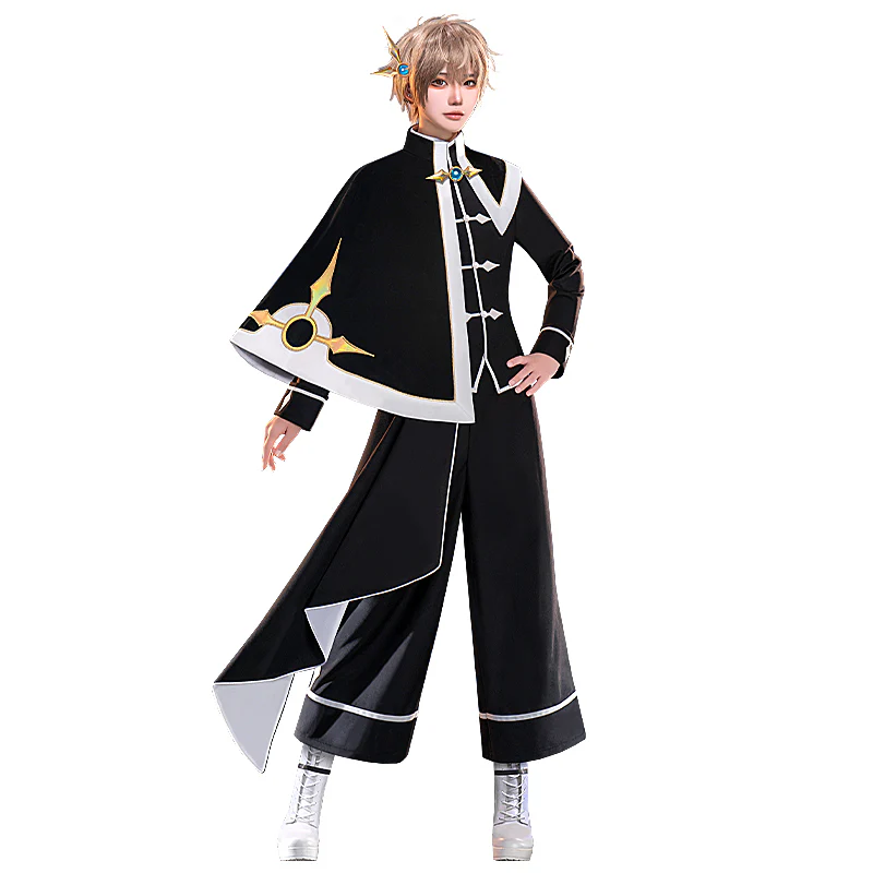 【In Stock】DokiDoki-R Anime Card Captor Sakura Cosplay Syaoran Li Costume Black And White Suit - Image 6