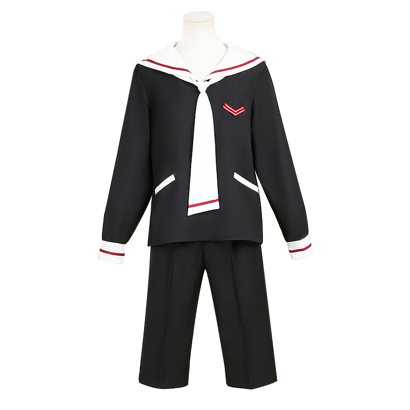 【Partially Ready For Ship】DokiDoki-R Anime Card Captor Sakura Cosplay Syaoran Li Costume School Uniform - Image 5