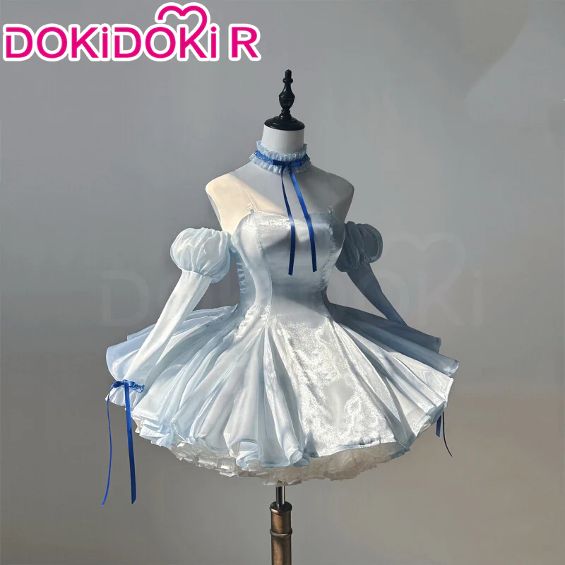 DokiDoki-R Anime Chobits Cosplay Chi Cosplay Costume Blue Ribbon Dress - Image 3