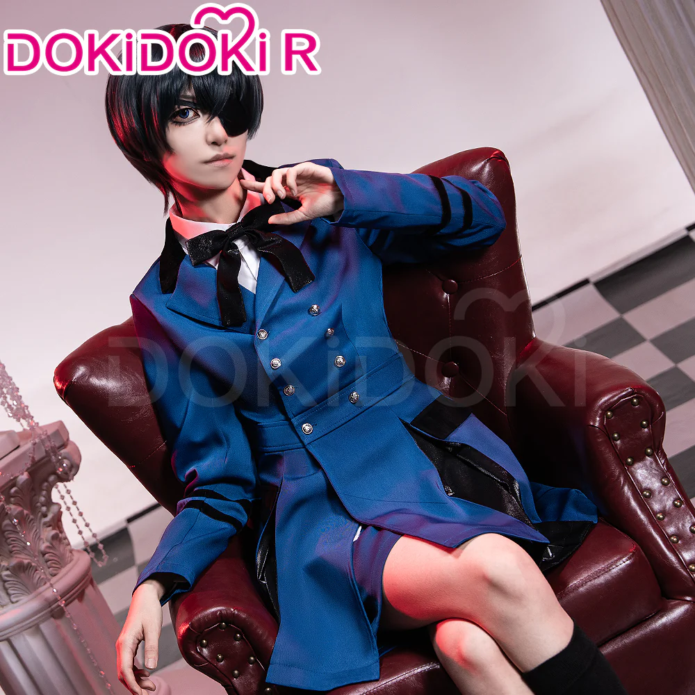 【In Stock】Dokidoki-R Anime Cosplay Black Butler Kuroshitsuji Ciel Phantomhive Costume Casual Wear