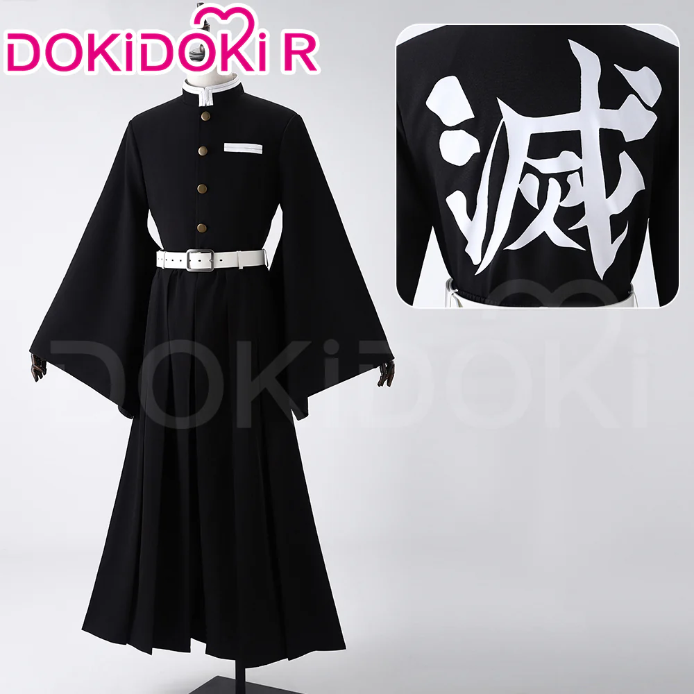【Size XS-XL】DokiDoki-R Anime Cosplay Black White Men Costume Uniform