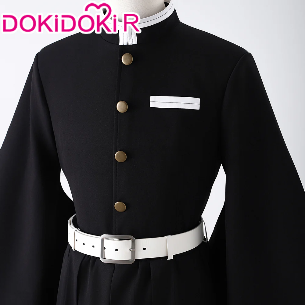【Size XS-XL】DokiDoki-R Anime Cosplay Black White Men Costume Uniform - Image 4