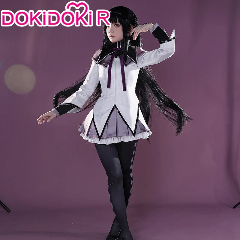 【Partial Size In Stock】DokiDoki-R Anime Cosplay Cosplay Costume Grey Purple Battle Dress - Image 2