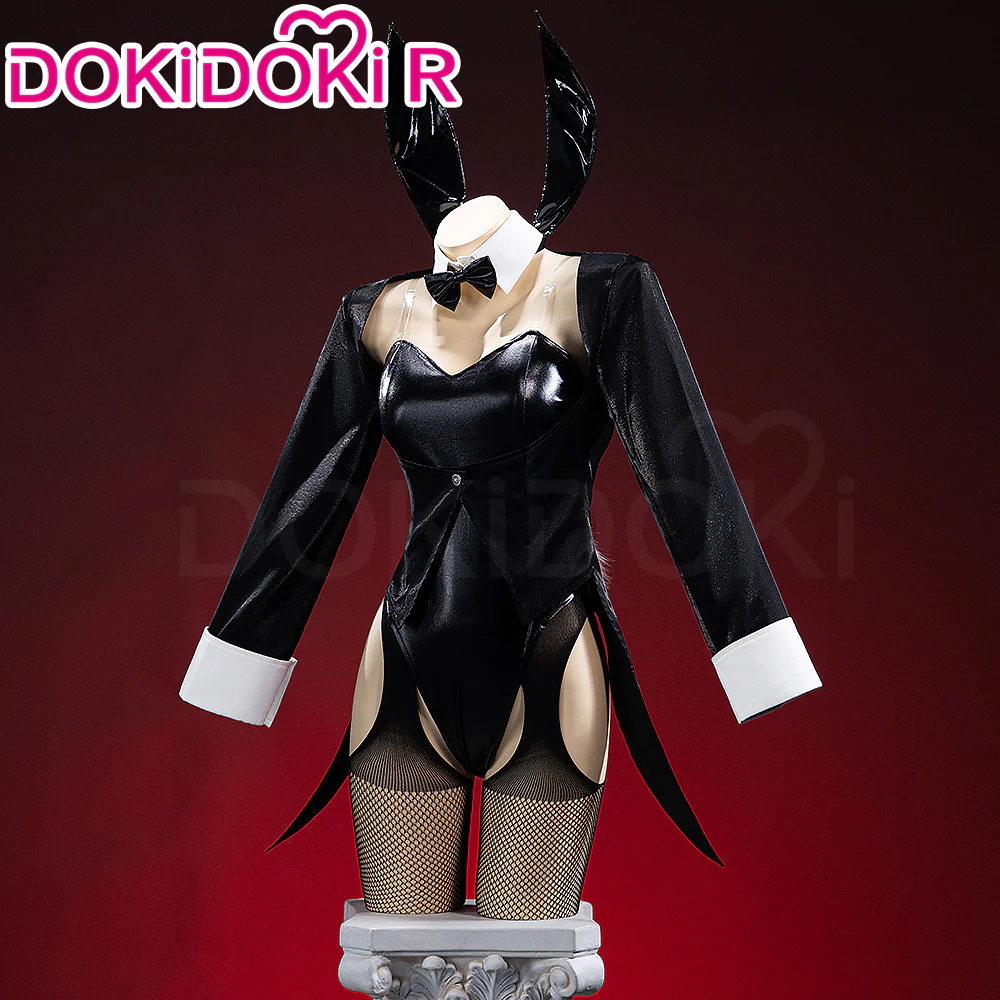 【Partially Ready For Ship】DokiDoki-R Anime Cosplay Sexy Bunny Girl Black Costume - Image 2