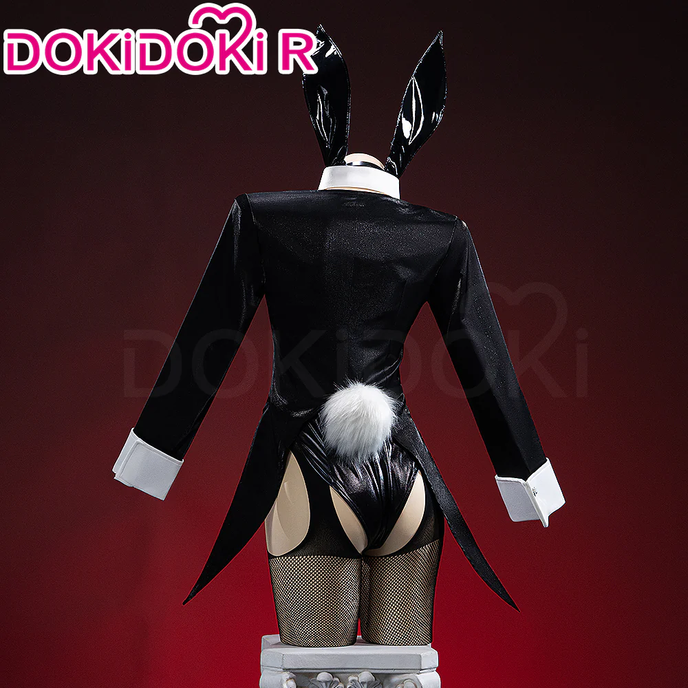 【Partially Ready For Ship】DokiDoki-R Anime Cosplay Sexy Bunny Girl Black Costume - Image 4