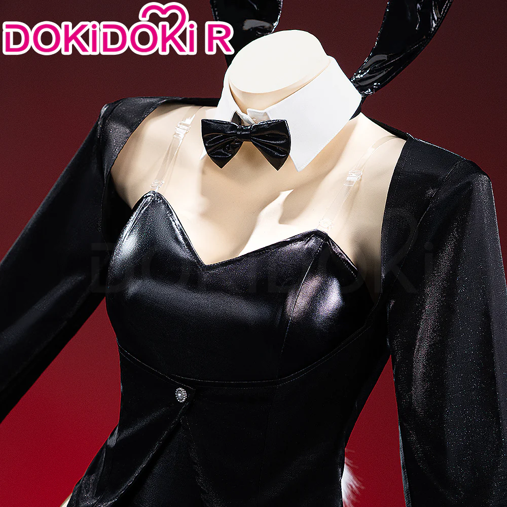 【Partially Ready For Ship】DokiDoki-R Anime Cosplay Sexy Bunny Girl Black Costume - Image 5