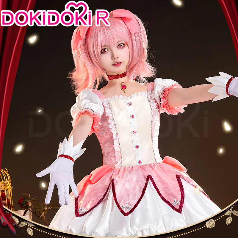 【Partially Ready For Ship】DokiDoki-R Anime Cosplay Costume Battle Suit Pink White - Image 3