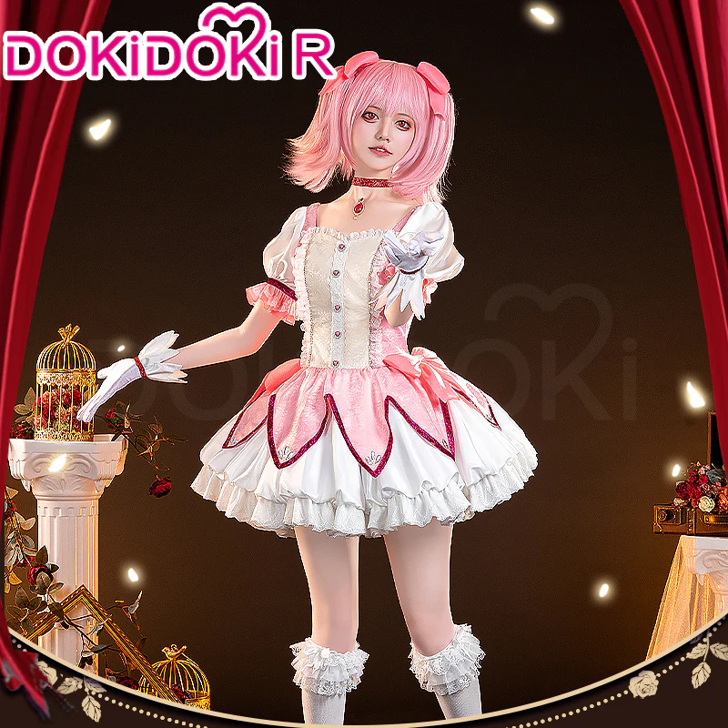 【Partially Ready For Ship】DokiDoki-R Anime Cosplay Costume Battle Suit Pink White - Image 4