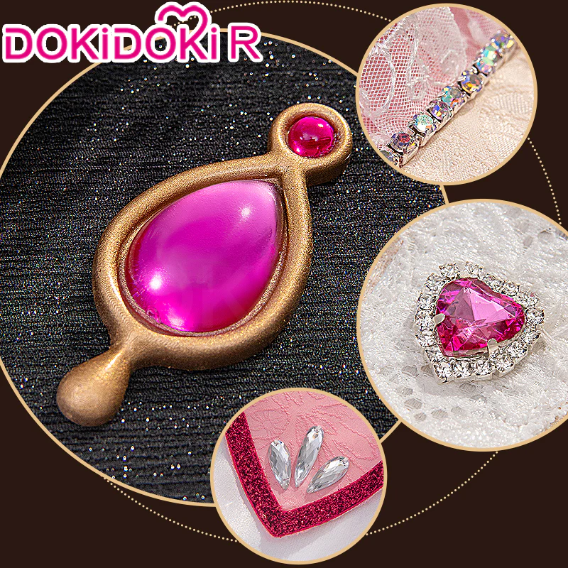 【Partially Ready For Ship】DokiDoki-R Anime Cosplay Costume Battle Suit Pink White - Image 5