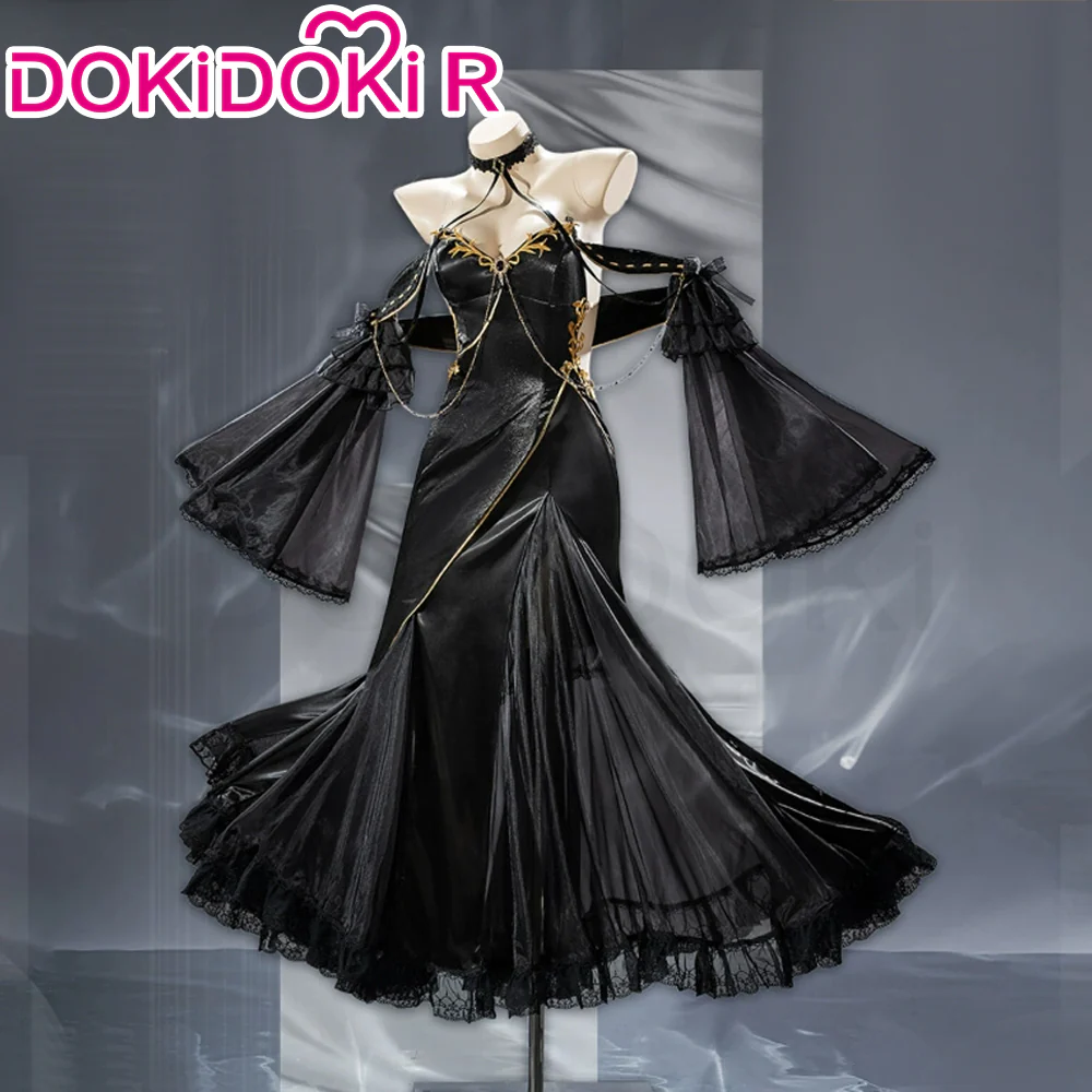 DokiDoki-R Anime Cosplay Costume Black Dress Gown