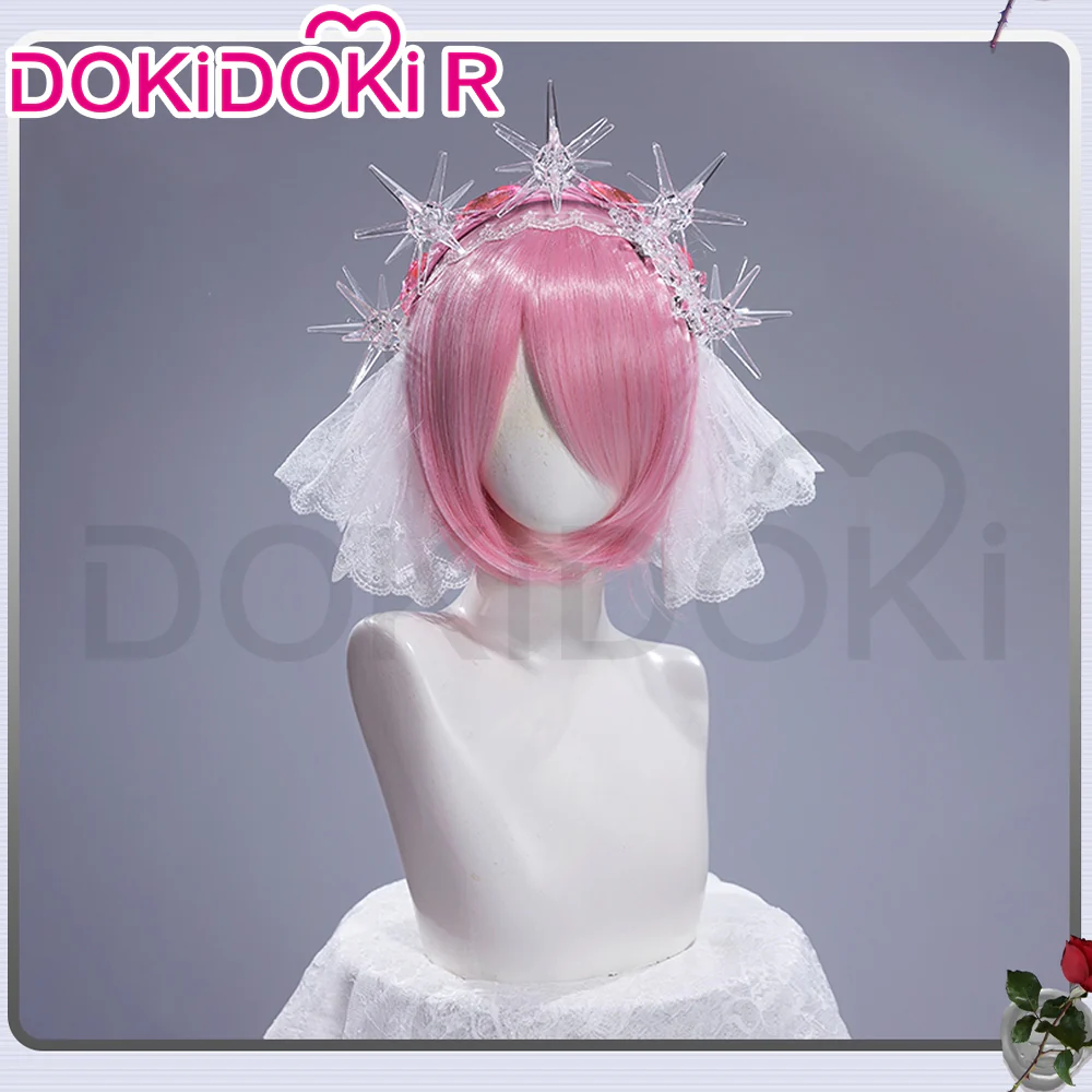 DokiDoki-R Anime Cosplay Costume Pink Crystal Long Dress - Image 7