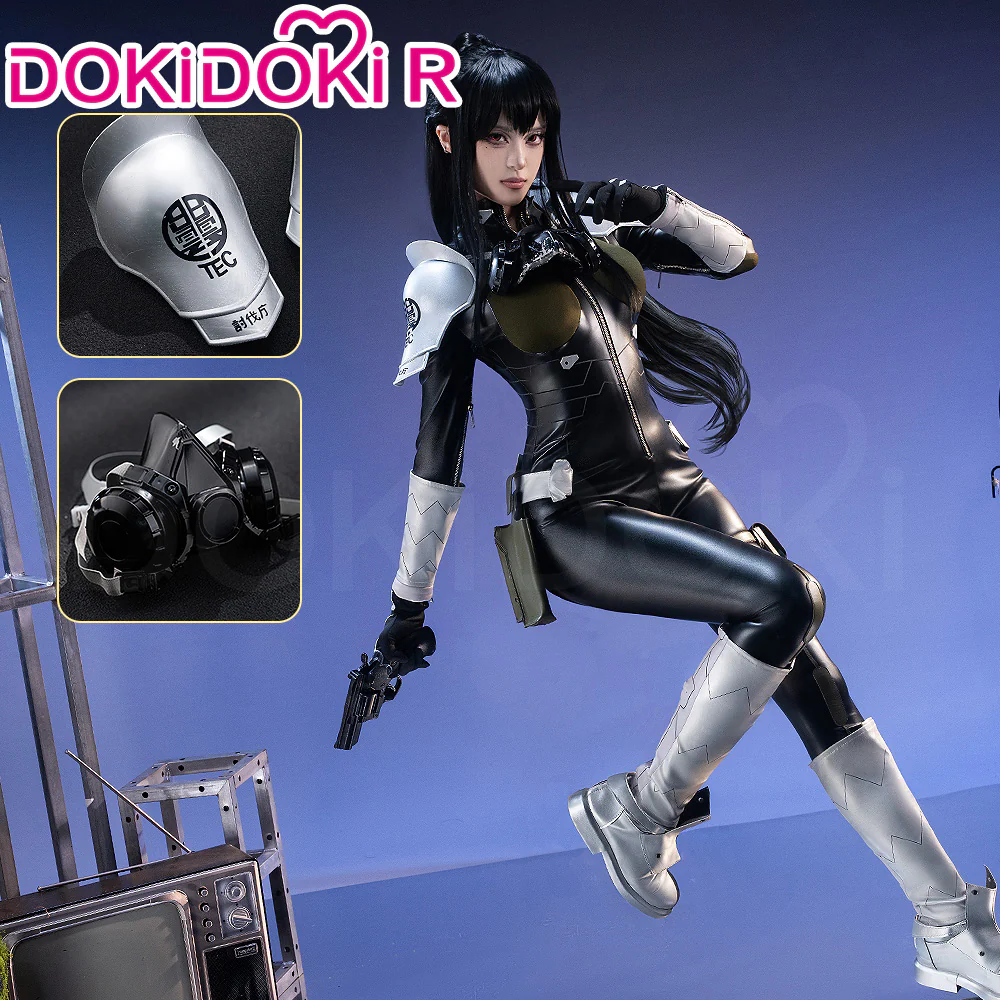 【Costume Ready For Ship】【Size XS-3XL】Dokidoki-R Anime Cosplay Costume Black Leotard Body Suit Uniform