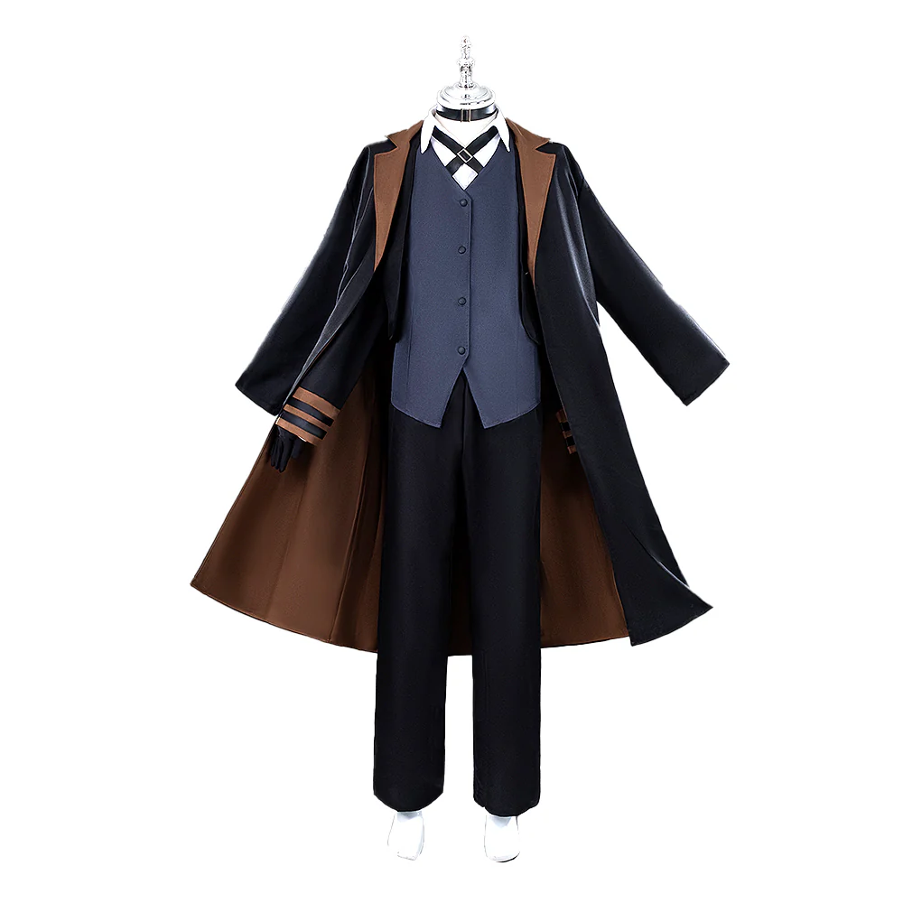 【In Stock】DokiDoki-N Anime Cosplay Costume Black Suit Brown Lining - Image 5