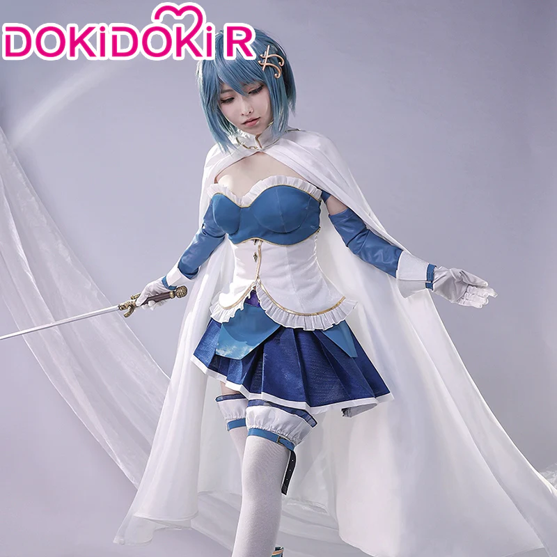 DokiDoki-R Anime Cosplay Costume Women Blue White Battle Dress - Image 2