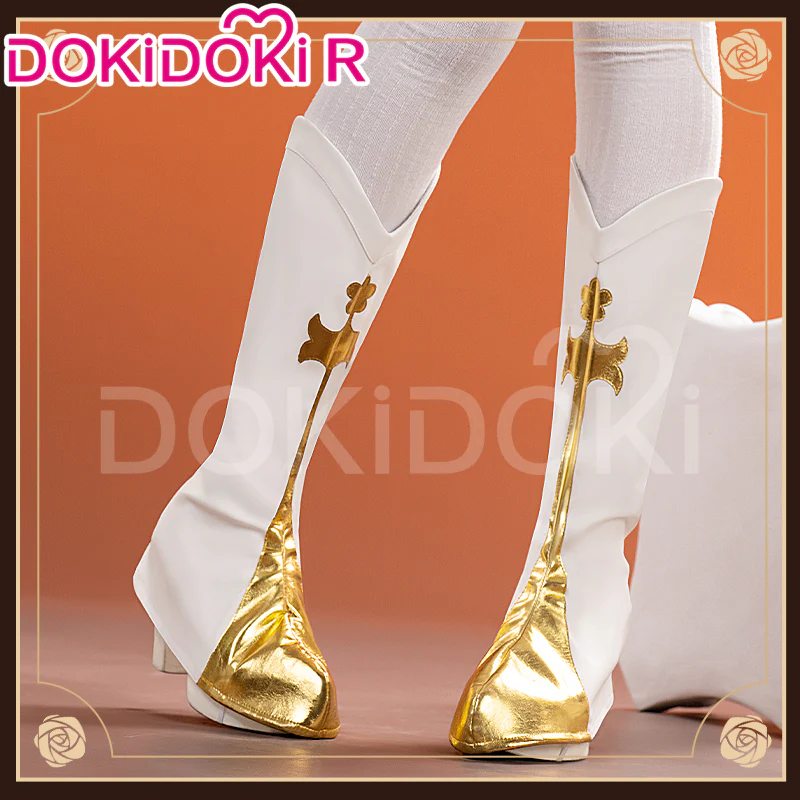 【In Stock】DokiDoki-R Anime Cosplay Holy Mamii Costume Women White Dress - Image 8