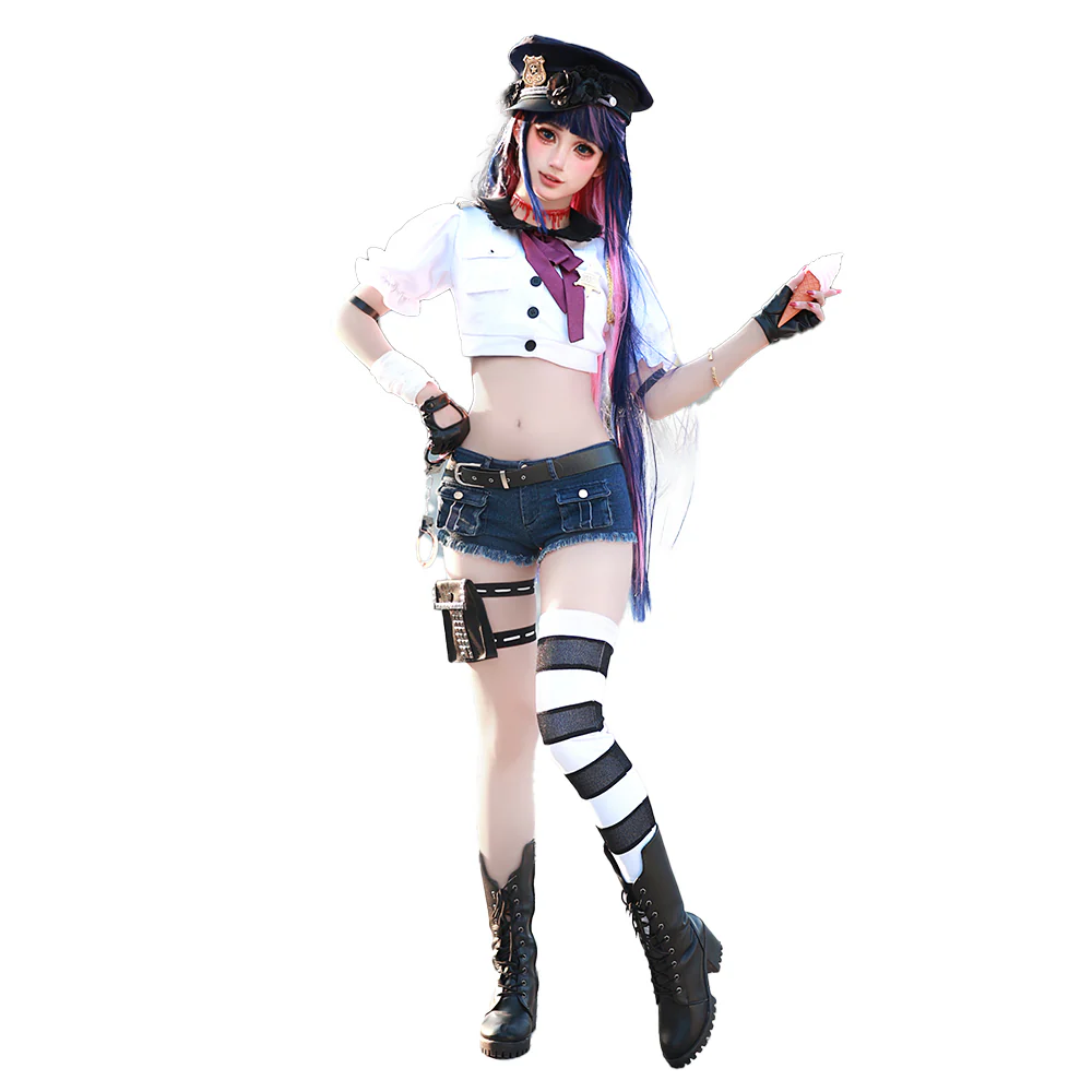 【Partially In Stock】DokiDoki-R Anime Cosplay  Costume Angel Police Uniform - Image 6