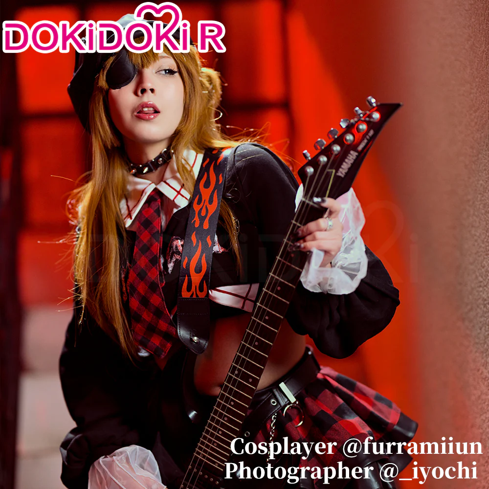 【Partially Ready For Ship】DokiDoki-R Anime Cosplay Rock Band Costume Black Red MengYaXiang Studio - Image 3