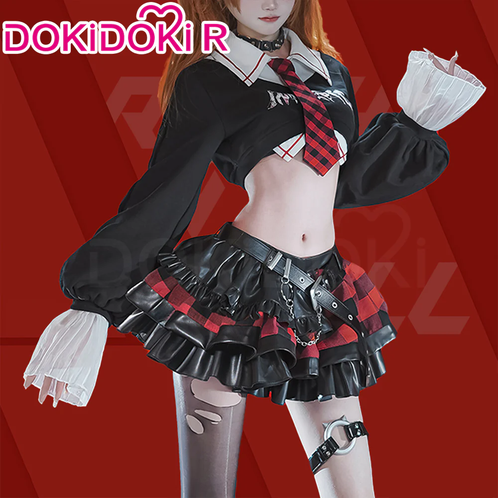 【Partially Ready For Ship】DokiDoki-R Anime Cosplay Rock Band Costume Black Red MengYaXiang Studio - Image 8