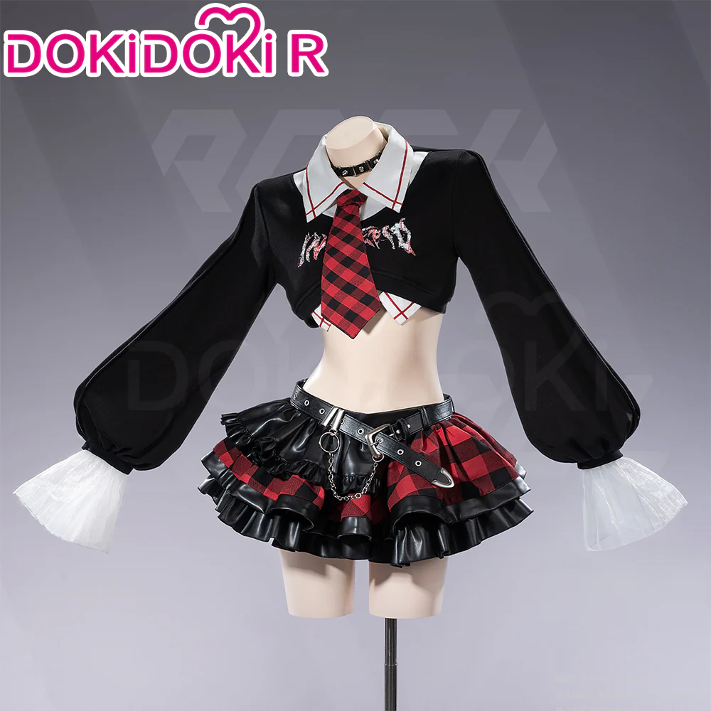 【Partially Ready For Ship】DokiDoki-R Anime Cosplay Rock Band Costume Black Red MengYaXiang Studio - Image 9
