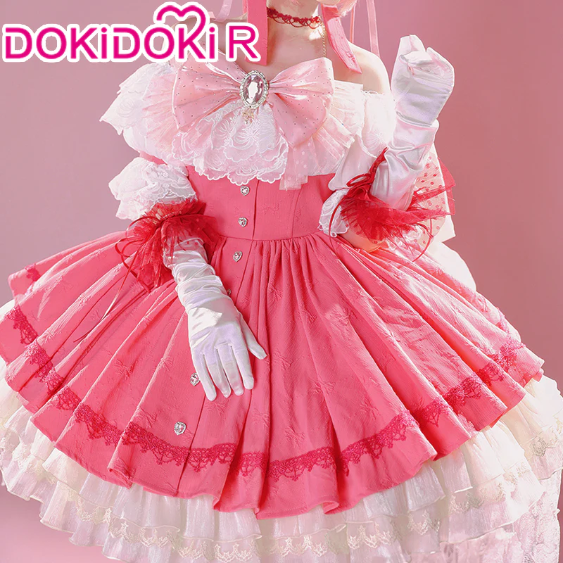 【IN STOCK】DokiDoki-R Anime Cosplay Walpurgisnacht Rising Costume Pink Dress - Image 3