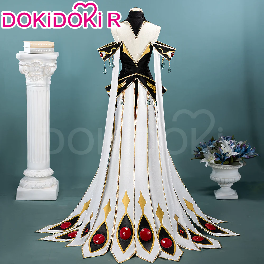 DokiDoki-R Anime Cosplay White Queen Costume White / Black Uniform - Image 2
