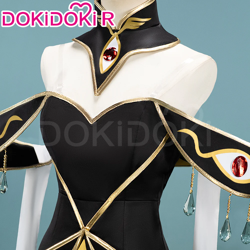 DokiDoki-R Anime Cosplay White Queen Costume White / Black Uniform - Image 3