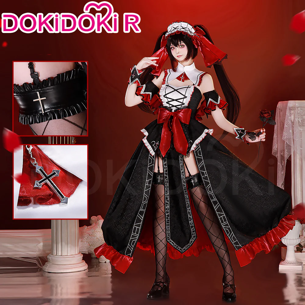 【in Stock】DokiDoki-R Anime Date A Live Cosplay Kurumi Tokisaki Costume Ratziel Rasiel
