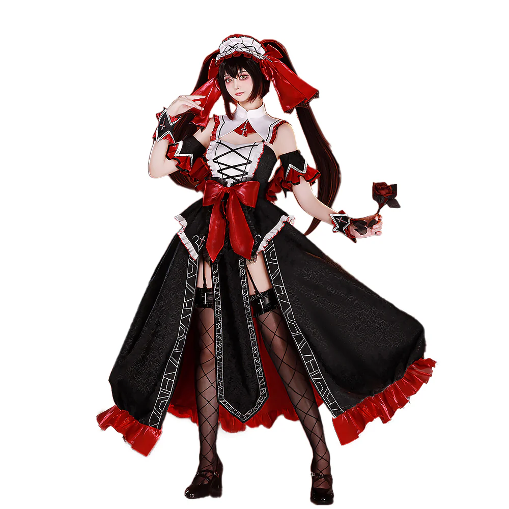 【in Stock】DokiDoki-R Anime Date A Live Cosplay Kurumi Tokisaki Costume Ratziel Rasiel - Image 5