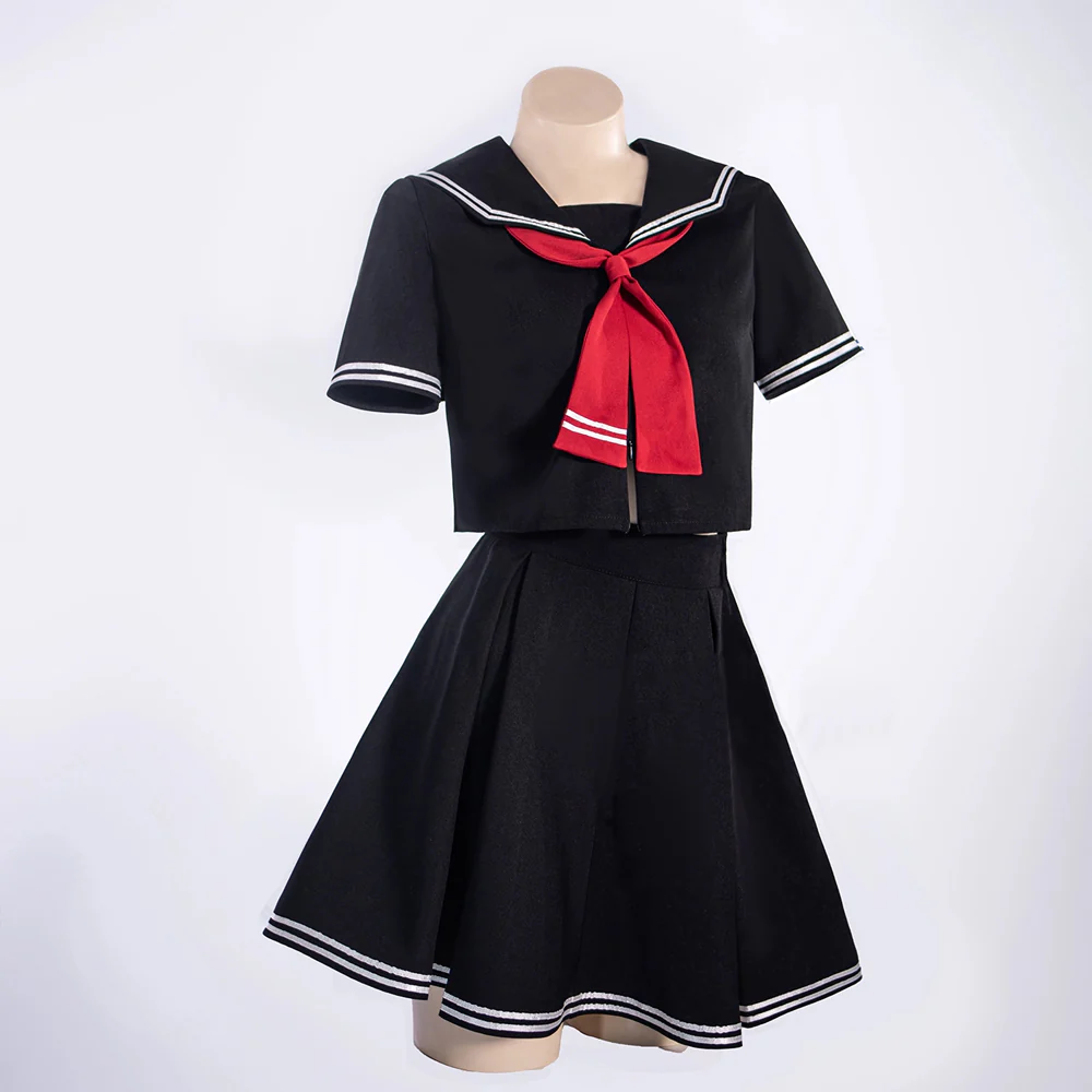 【Size S-2XL 】DokiDoki-R Anime Fate/stay night Cosplay Alter Costume Black / White Sailor Suit - Image 4