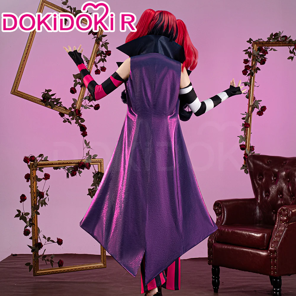 【Ready For Ship】【Size S-3XL】DokiDoki-R Anime Hell Hotel Cosplay Costume Black Pink Stripe - Image 3