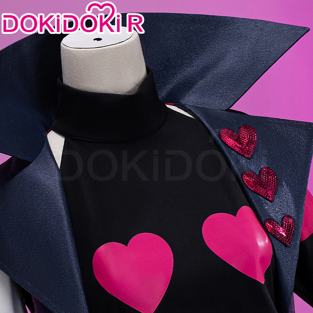 【Ready For Ship】【Size S-3XL】DokiDoki-R Anime Hell Hotel Cosplay Costume Black Pink Stripe - Image 7