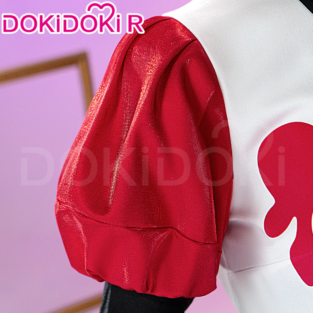 【Partially Ready For Ship】【Size XS-3XL】DokiDoki-R Anime Hell Hotel Cosplay Costume Red White Black Maid Dress - Image 4