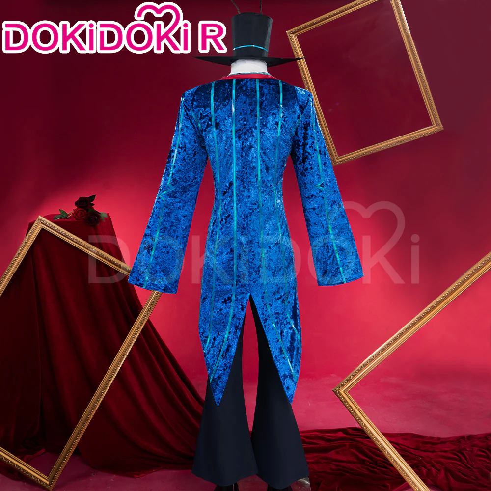 DokiDoki-R Anime Hell Hotel Cosplay TV Demon Costume Blue Striped Suit - Image 2