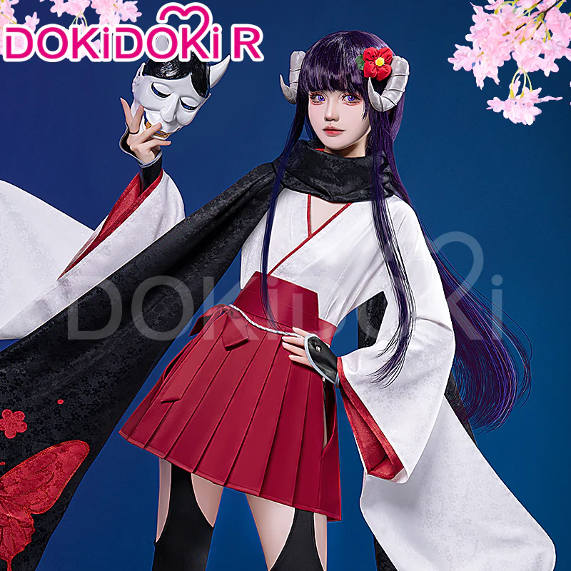 【Partially In Stock】DokiDoki-R Anime Inu × Boku Secret Service Cosplay Shirakiin Ririchiyo Oni Costume / Mask School Uniform Inu × Boku SS - Image 2