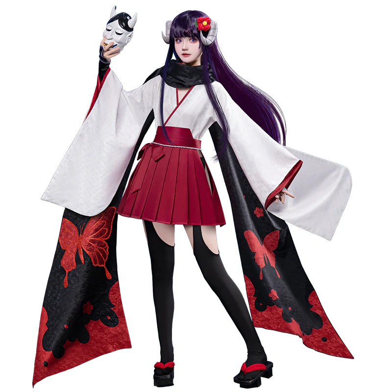 【Partially In Stock】DokiDoki-R Anime Inu × Boku Secret Service Cosplay Shirakiin Ririchiyo Oni Costume / Mask School Uniform Inu × Boku SS - Image 5