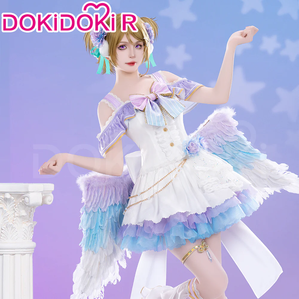 【In Stock】DokiDoki-R Anime LoveLive! School Idol Project Cosplay Lovelive Hanayo Koizumi Costume / Wing White Day Angel Idol Project