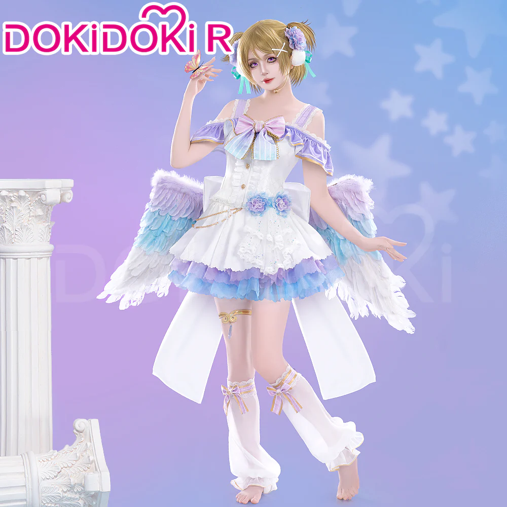 【In Stock】DokiDoki-R Anime LoveLive! School Idol Project Cosplay Lovelive Hanayo Koizumi Costume / Wing White Day Angel Idol Project - Image 2