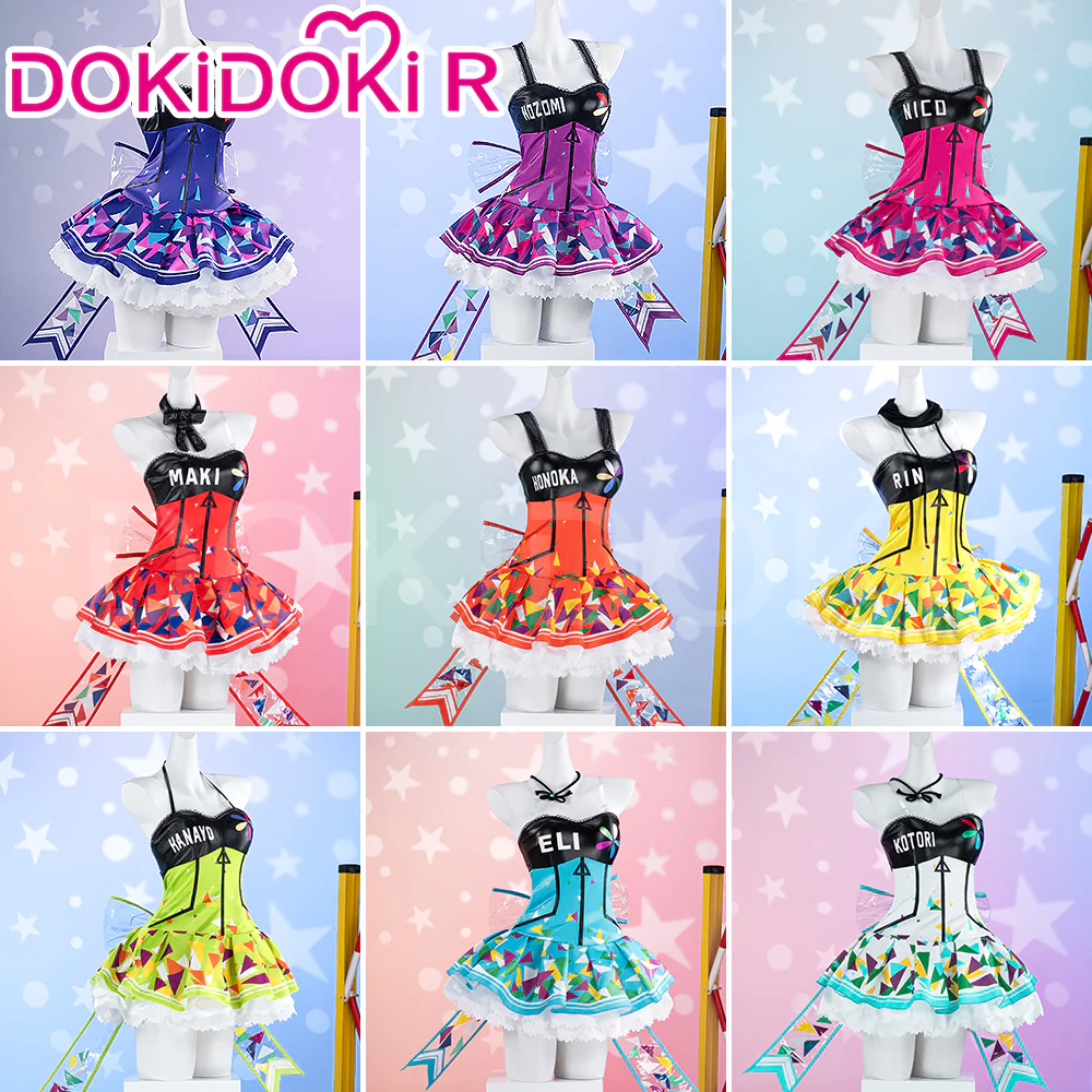 DokiDoki-R Anime LoveLive! School Idol Project Cosplay Honoka Kousaka / Minami Kotori / Nozomi Toujou /  Hoshizora Rin / Maki Nishikino /  Koizumi Hanayo /  Nico Yazawa /  Ayase Eli / Sonoda Umi Lovelive  Costume MUSE CYBER