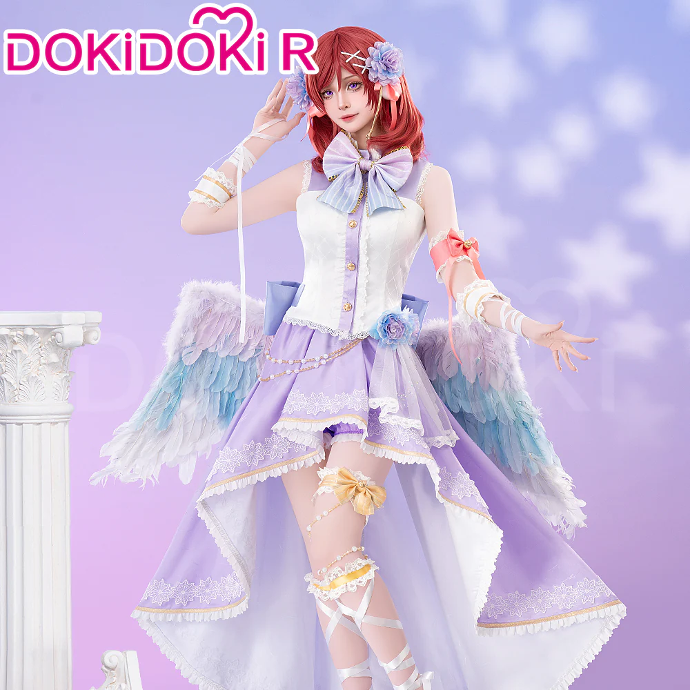 DokiDoki-R Anime LoveLive! School Idol Project Cosplay Lovelive Nishikino Maki Costume / Wing White Day Angel Idol Project